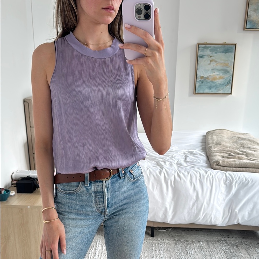 Vince Purple Sleeveless Top